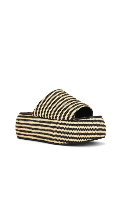Simonmiller Stripe Raffia Cloudy Platform Sandal