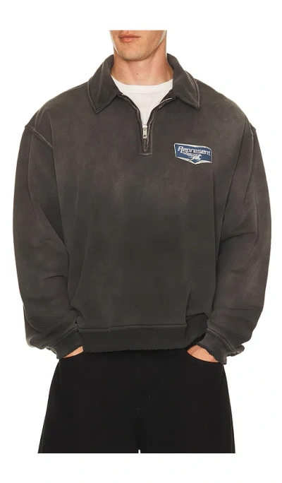 Represent Nothing Faster Quarter Zip Pullover In Black
