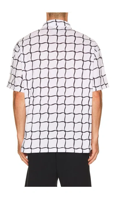 Oyster Net Button Up In White