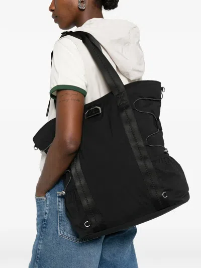 Moose Knuckles Parachute Logo Plaque Tote Bag In Black