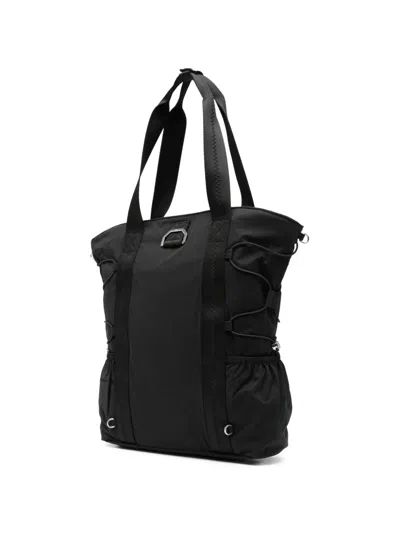 Moose Knuckles Parachute Logo Plaque Tote Bag In Black