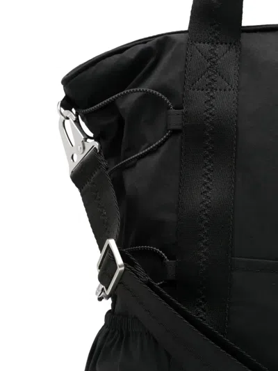 Moose Knuckles Parachute Logo Plaque Tote Bag In Black