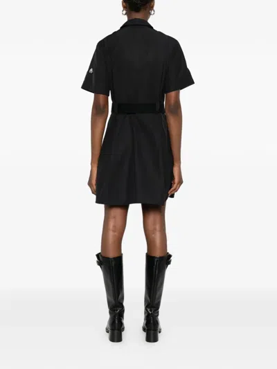 Moose Knuckles Zip-up Belted Mini Dress In Blue