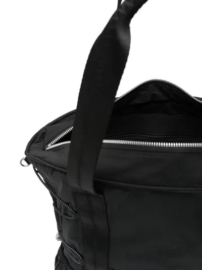 Moose Knuckles Parachute Logo Plaque Tote Bag In Black