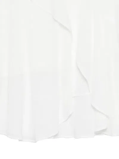 Barbara Bui Asymmetric Button Mini Skirt In White