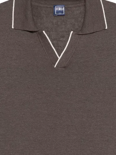 Fedeli V-neck T-shirt In Multi