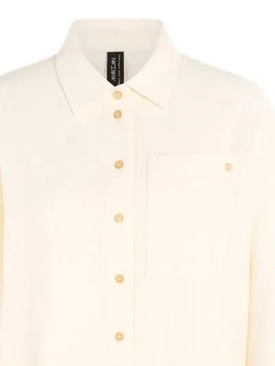 Marccain Buttoned Pocket Blouse In Neutral
