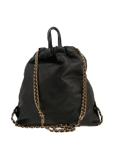Pre-owned Chanel 2020  22 Backpack In Black