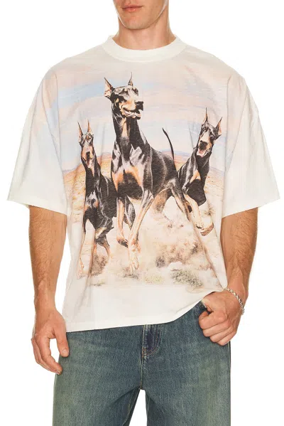 Represent T Shirt Western Doberman Graphic Crew Neck In Multi