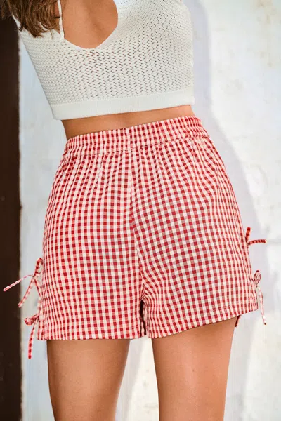 Cupshe Shortcake Gingham Shorts In Multi