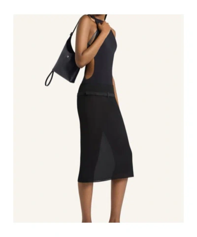 Courrèges Shoulder Bag Shopper Adjustable Strap Top Handle In Black