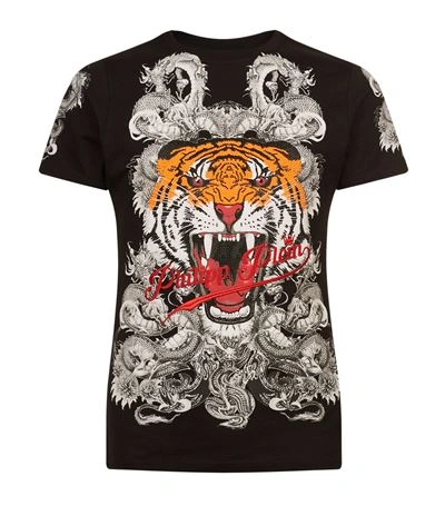 Philipp Plein Swarovski Tiger And Dragon T-shirt In Black | ModeSens
