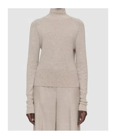 Joseph Oxna Light Pure Cashmere High Neck Jumper In Neutral
