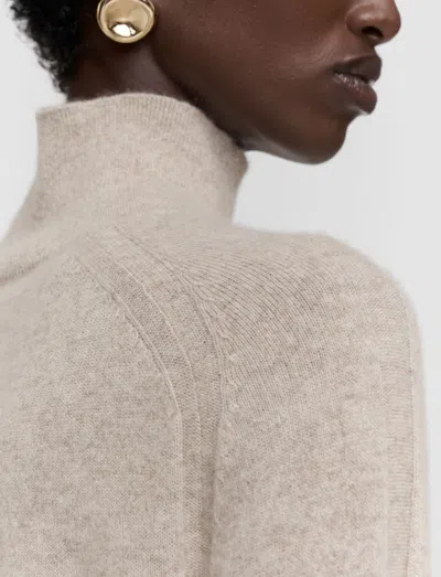Joseph Oxna Light Pure Cashmere High Neck Jumper In Neutral