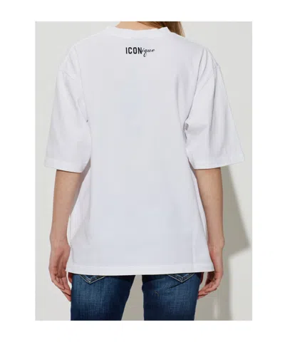 Dsquared2 Boot-print T-shirt In White