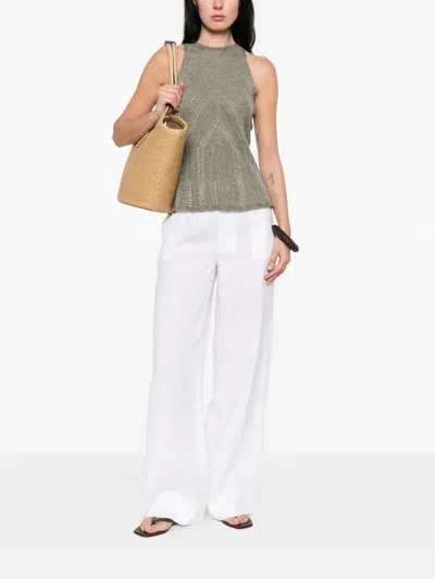 Twinset Drawstring Trousers In White