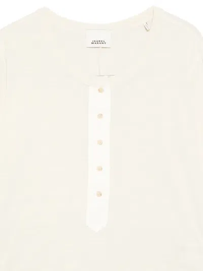 Isabel Marant Button T-shirt In Neutral