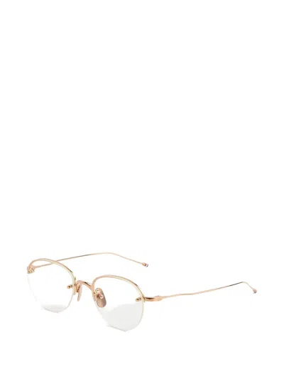 Thom Browne Round-frame Glasses In Pink