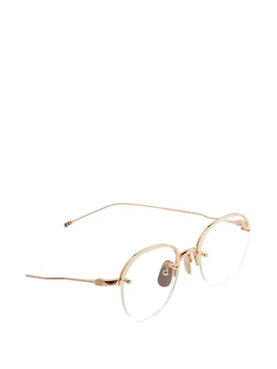Thom Browne Round-frame Glasses In Pink