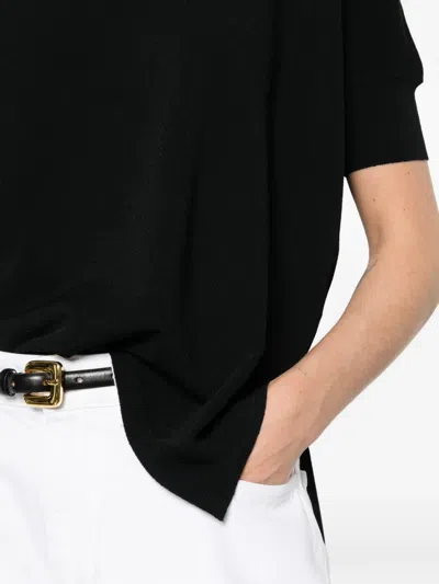 Base Side-slit T-shirt In Black