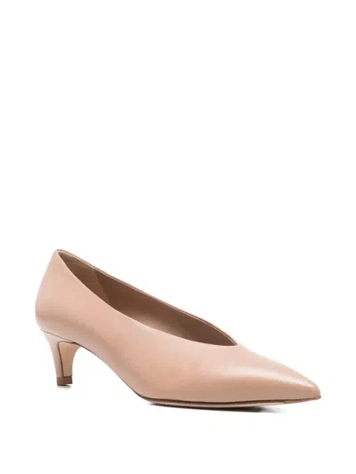 Lorena Paggi Pointed Leather Pumps In Neutral