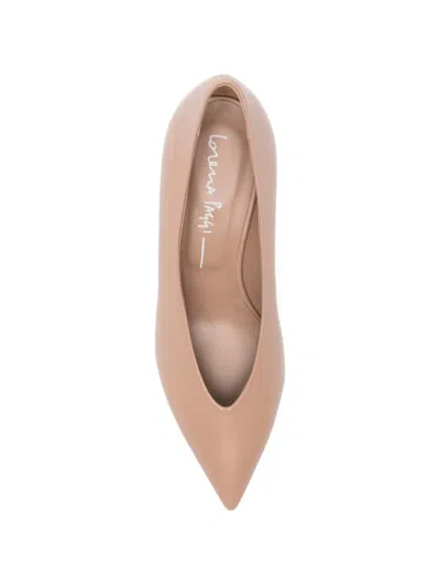Lorena Paggi Pointed Leather Pumps In Neutral