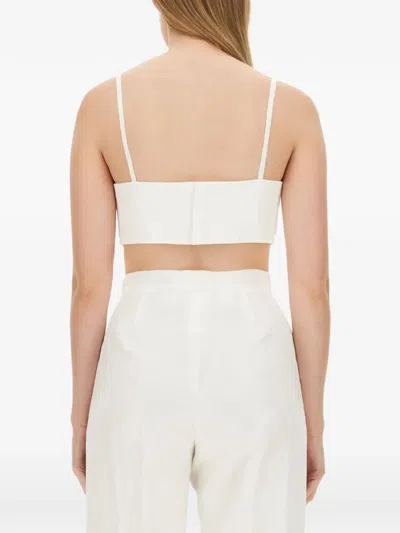 Max Mara Slim Fit Bridal Top In White