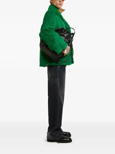 Marni Buttoned Jacket In Green