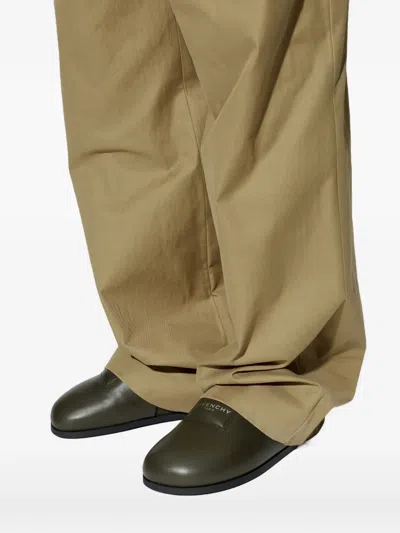 Givenchy Puffy Logo-patch Mules In Green