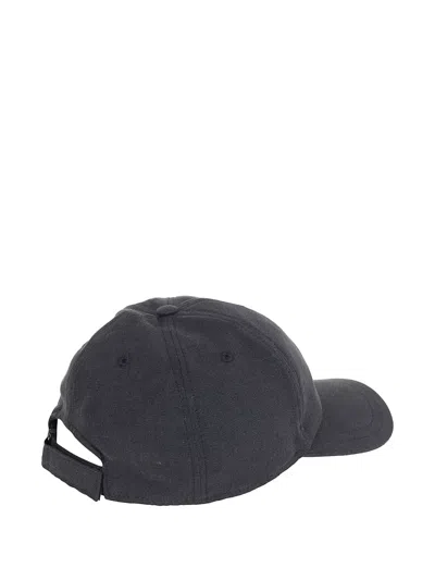 Herno Curved Brim Baseball Hat Structured Shape In Gray