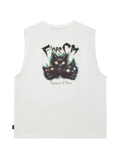 Five Cm Sleeveless T-shirt In White