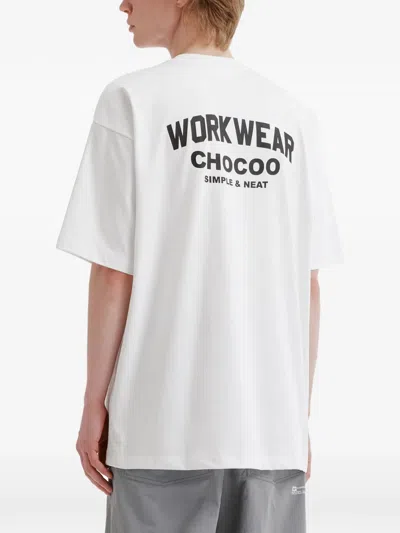 Chocoolate Graphic Print T-shirt In White