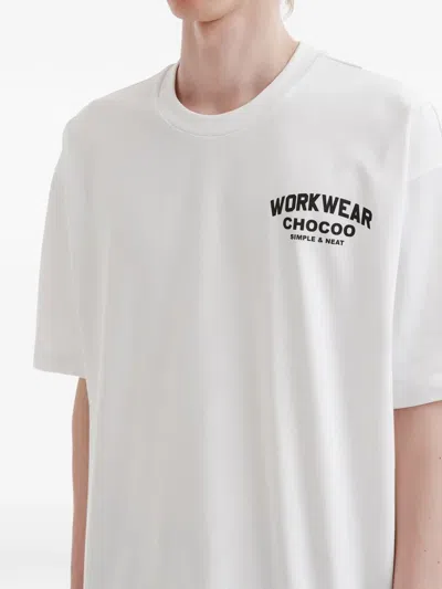 Chocoolate Graphic Print T-shirt In White