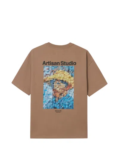 Musium Div. Printed T-shirt In Brown