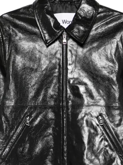Won Hundred Dutton Leather Jacket In Black