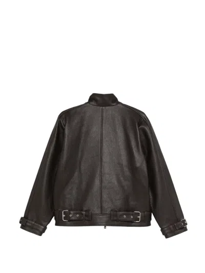 Won Hundred Linea Leather Jacket In Black