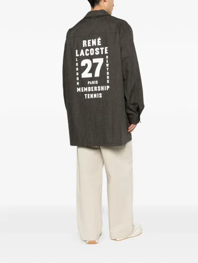 Lacoste Button-up Coat In Multi