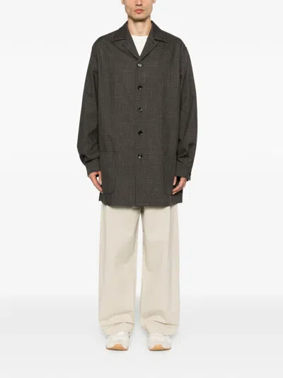 Lacoste Button-up Coat In Multi
