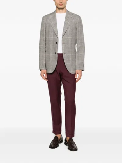 Boglioli Check-pattern Blazer In Gray