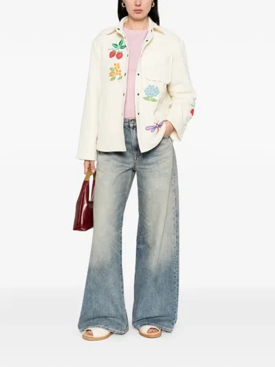 Susanna Blu Crisantemo Button Jacket In Neutral