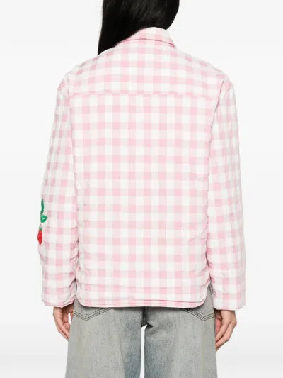 Susanna Blu Crisantemo Gingham Jacket In Pink