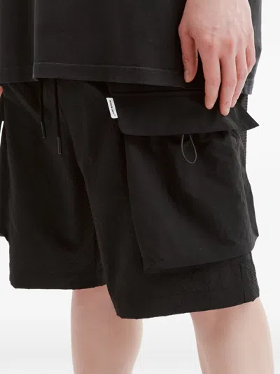 Musium Div. Cargo Drawstring Shorts In Black