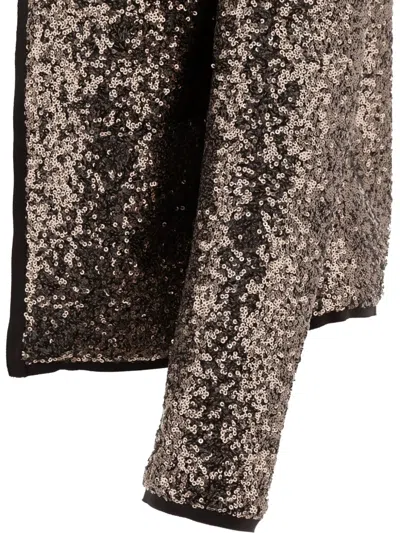 Fit Sequin Jacket In Brown