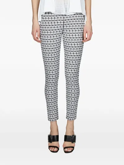 Dondup Printed Trousers In White