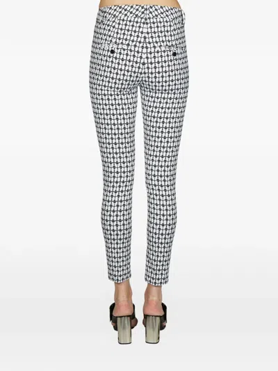 Dondup Printed Trousers In White