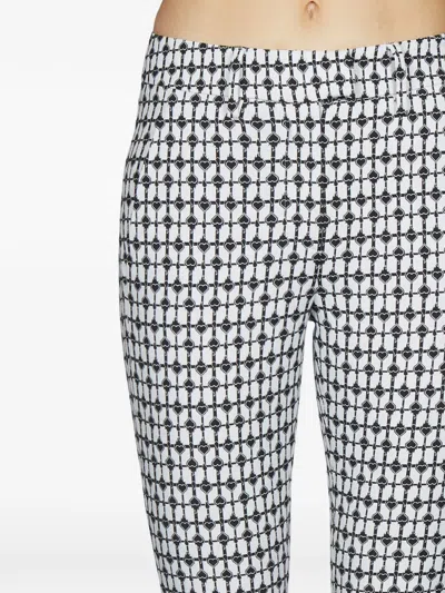Dondup Printed Trousers In White
