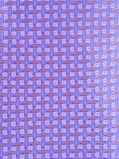 Canali Geometric-patterned Tie In Purple