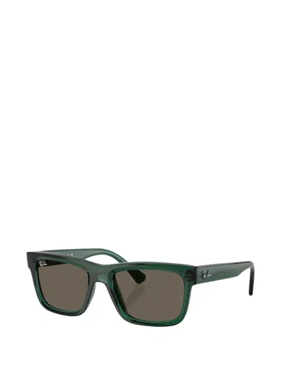 Ray-ban Junior Rectangle-frame Sunglasses In Green