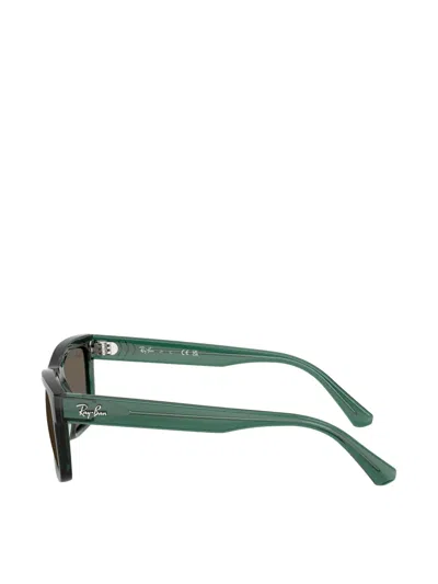 Ray-ban Junior Rectangle-frame Sunglasses In Green