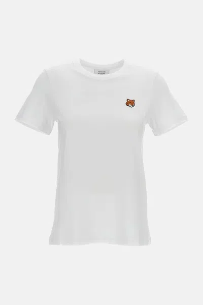 Maison Kitsuné Fox Head-patch T-shirt In White